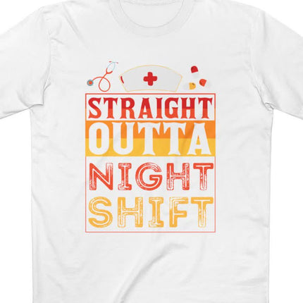 Straight Outta Night Shift Funny Nurse Tee