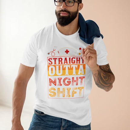 Straight Outta Night Shift Funny Nurse Tee