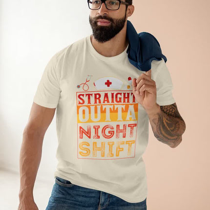 Straight Outta Night Shift Funny Nurse Tee