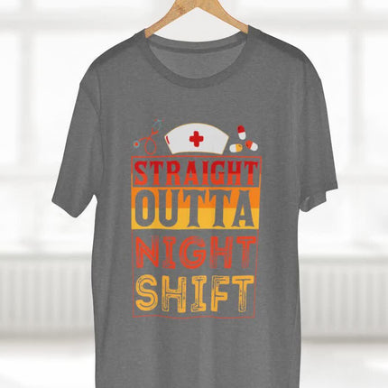 Straight Outta Night Shift Funny Nurse Tee