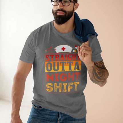 Straight Outta Night Shift Funny Nurse Tee